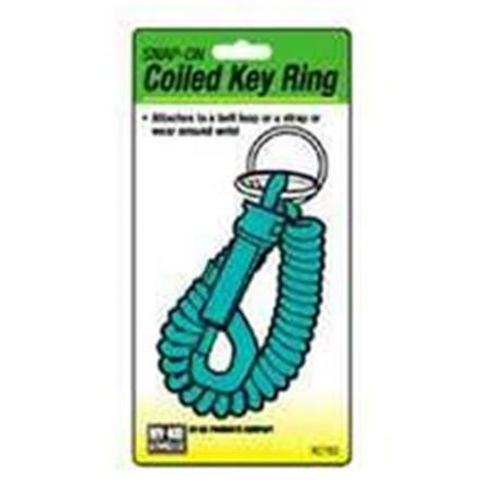HY KO Key Ring Coiled with Clip, 25PK 326355